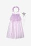 Lilac Silver Star Patterned Girl's Cape Staff and Crown Set - 2