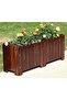 Vintage Wooden Flower Pot Rectangular Raised Garden Bed Planter Box (Small)
