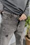 Slim Fit Boyfriend Gray Jeans - Denim Pants - 5