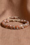 Certified Sunstone Natural Stone Double Row Macrame Bracelet Odt027 - 2