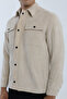 Double Pocket Flap Patterned Men's Coat with Snap Fasteners - 7