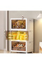 3 Layers Multi-Functional Foldable Storage Cabinet with Doors & Wheels (102L) - 6