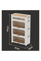 5 Layers Foldable Flip Type Kitchen and Bathroom Cabinet with Wheels - 4