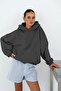 Unisex Oversize Sweatshirt Hoodie Basic Smoked Melange – Hooded, Kangaroo Pocket, 3 Thread Ribbed - 5