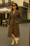 Women's Comfort Double-Breasted Trend Mink Long Cashmere Coat - 4