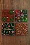 Natural Stone Coasters - Christmast New Year Printed 10X10Cm Ai Noel - Stone Coasters 522