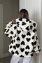Women's Heart Lined Plush Coat Ecru - 4