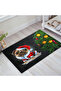 سجادة أمام الباب لرأس السنة الجديدة بنمط كلب البج اللطيف على شكل شجرة الصنوبر