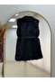 Finetta Metal Buttoned Fur Vest-En2209 Black - 5