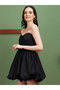 Sweetheart Bandeau Neck Balloon Hem Mini Dress - 2