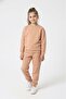 Basic Pocketed Girls-Boys Transitional Kids Tracksuit Set M00776 Pudra