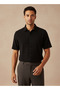 Men Slim Fit Textured Short Sleeves Shirt