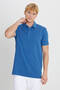 Men's Indigo 100% Cotton S Slim Fit Slim Fit Polo Neck T-Shirt
