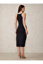 Black Sleeveless Bodycon Midi Dress - 4