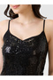 Black Sequin Mini Bodycon Dress - 4