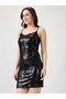 Black Sequin Mini Bodycon Dress - 2