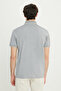 Men's Gray Melange 100% Cotton Slim Fit Slim Fit Polo Neck T-Shirt - 5