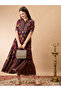Floral Print Rayon A-Line Maxi Dress