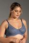 Women's Shaping / Sculpting Underwire Dark Blue Bra - Lace Embroidered C1T0N3253 - 2