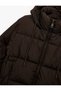 Long Sleeve Pocketed Zippered Water Repellent K Hooded Anorak Puffer Jacket - 5