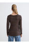 Zero Roba Collar Striped Women's T-Shirt from Uzg Store for Style Enthusiasts - 5