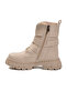 Beige Fleece-Lined Non-Slip Girls' Boots Caneda F - 2