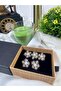 Flower Patterned Enamel Pearl Button (5Pcs)