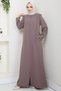 Hidden Placket Flower Stone Ferace Mink Hm2859