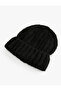 Soft Textured Fold Detailed Knitted Beanie - 2
