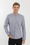 Hakim Collar Snap Fastener Long Sleeve Stretch Fabric Men's Shirt - 4