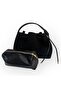 Suede Ruched Detail Puppy Bag Hand and Shoulder Bag - 5