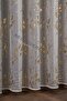 Gold Detailled Stylish Living Room Tulle Fabric with Fine Pleats - 7