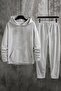 Unisex Los Angles Printed Tracksuit Set Grey LOSANGELES - 2