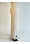 Stone Color High Waist Wide Leg Palazzo Pants - 3