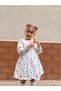 Baby Girl Dress Long Sleeve Leaf Printed Birthday Party Wedding Special Occasion Evening Dress Girl Kids Dress - 5