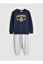 Crew Neck Fenerbahçe Printed Boys' Pajama Set