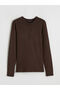Lcw Everyday Brown Crew Neck Women's Bodysuit - 5