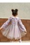 Baby Girl Dress Long Sleeve with Bag Birthday Party Wedding Special Occasion Evening Dress Girls' Clothing - 3