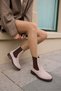 Hella Women's Mink Leather Suede Rubber Detail Boots