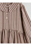 Quality Pieces from Çelebi Store Bebe Roba Collar Checked Embroidered Girl's Dress - 4