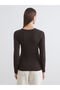 Lcw Everyday Brown Crew Neck Women's Bodysuit - 4