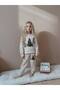 Girl's Christmas Patterned Sweatshirt Winter Tracksuit Set