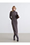 Esvab • Modern & Distinctive Draped Roba Collar Gathered Dress - 2