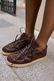 Solia Women's Brown Genuine Leather Suede Lace-Up Sneaker - 2