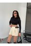 Women's Belt Detailed Pleated Skirt with Shorts on the Back - 5