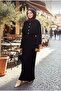 Buttoned Long Knitted Dress with Pleated Detail - 3
