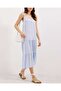 2403 Strap Midi Dress - Blue - 2