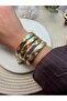 Cream White Zigzag Pattern Rubber Bracelet - 2