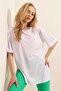 4123 Slit Oversize T-Shirt - White - 5