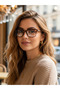 نظارات كمبيوتر أنيقة للنساء من Terra Optik بنمط الفهد وحماية من الضوء الأزرق